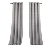 84" Silver Linework Textured Window Curtain Panel - Homeroots