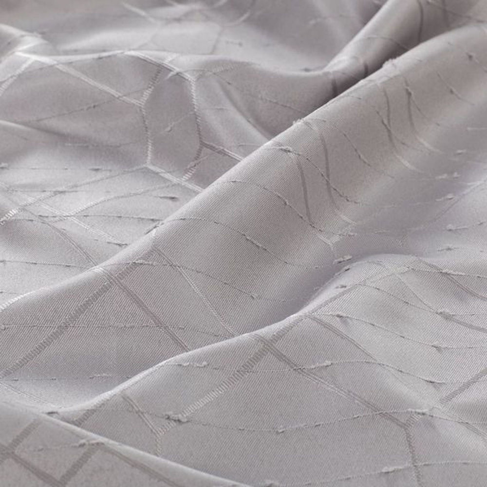 84" Silver Linework Textured Window Curtain Panel - Homeroots - Flyclothing LLC