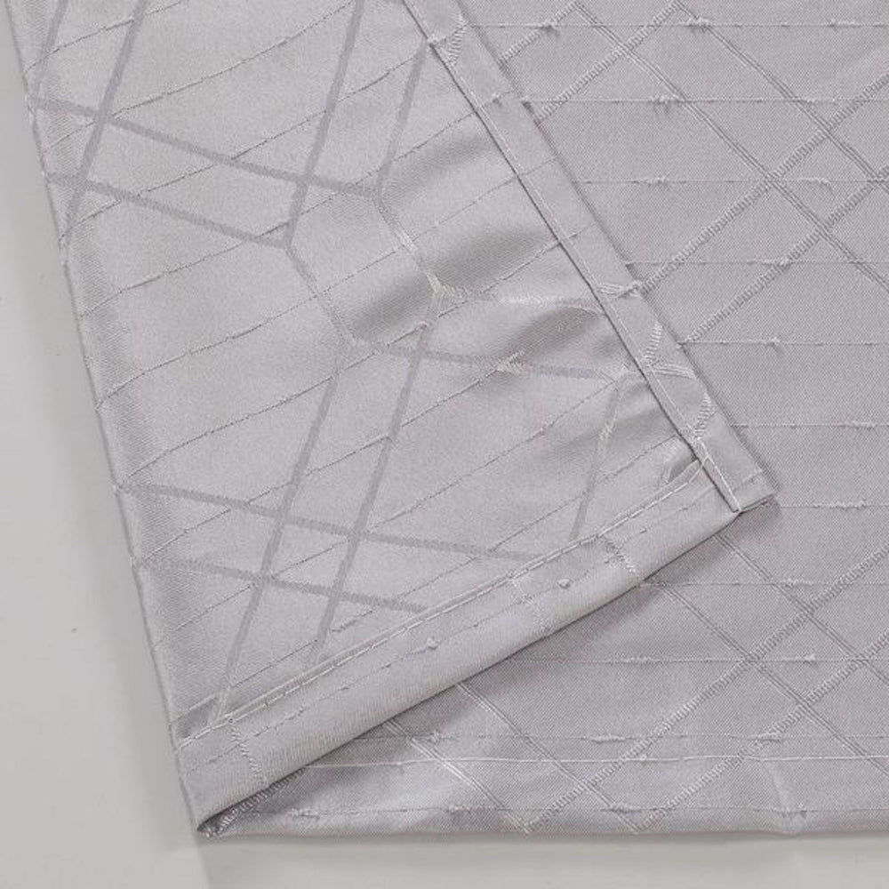 84" Silver Linework Textured Window Curtain Panel - Homeroots - Flyclothing LLC
