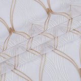 Set of Two 84" Gold Wave Embroidered Window Panels - Homeroots - Flyclothing LLC
