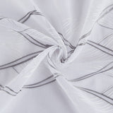 Set of Two 96" White Wave Embroidered Window Panels - Homeroots - Flyclothing LLC