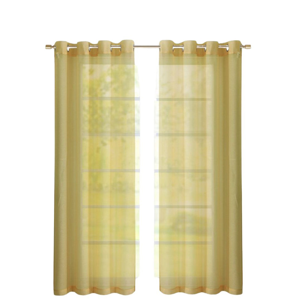 Set of Two 84" Gold Solid Modern Window Panels - Homeroots - Flyclothing LLC