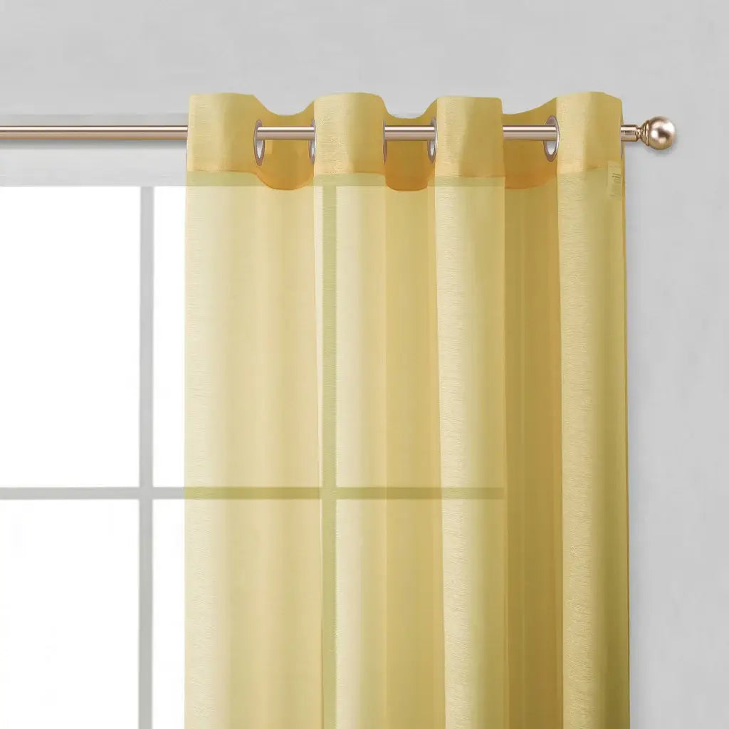 Set of Two 84" Gold Solid Modern Window Panels - Homeroots - Flyclothing LLC