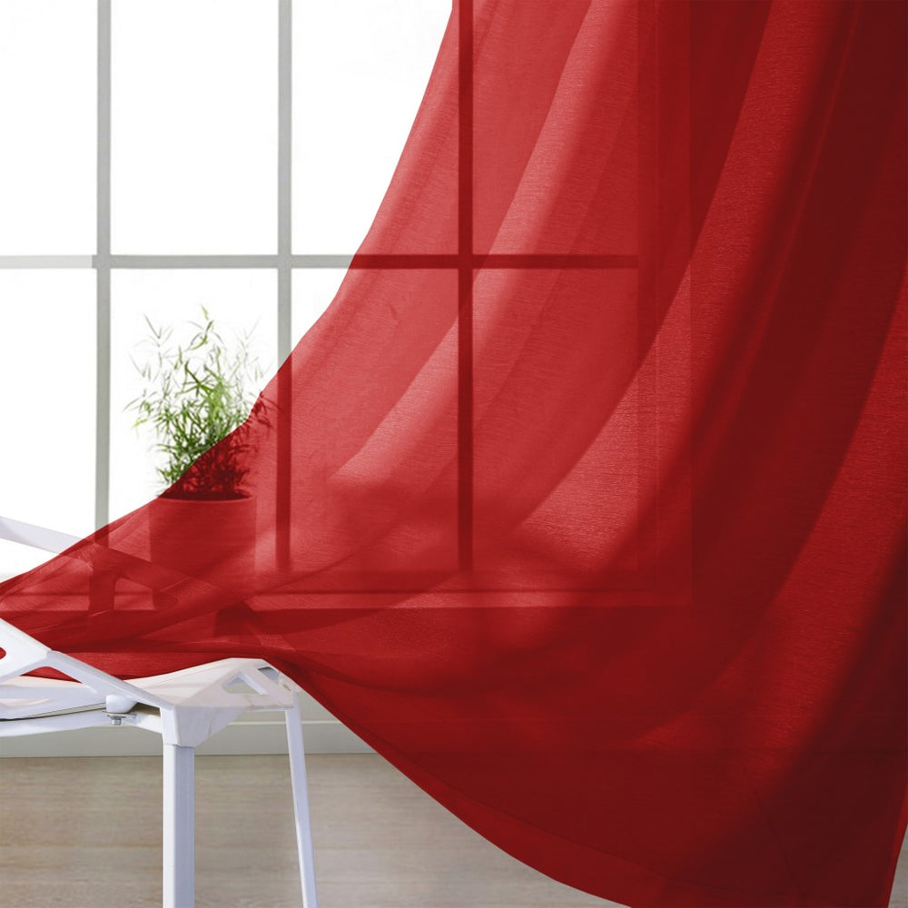 Set of Two 84" Red Solid Modern Window Panels - Homeroots - Flyclothing LLC