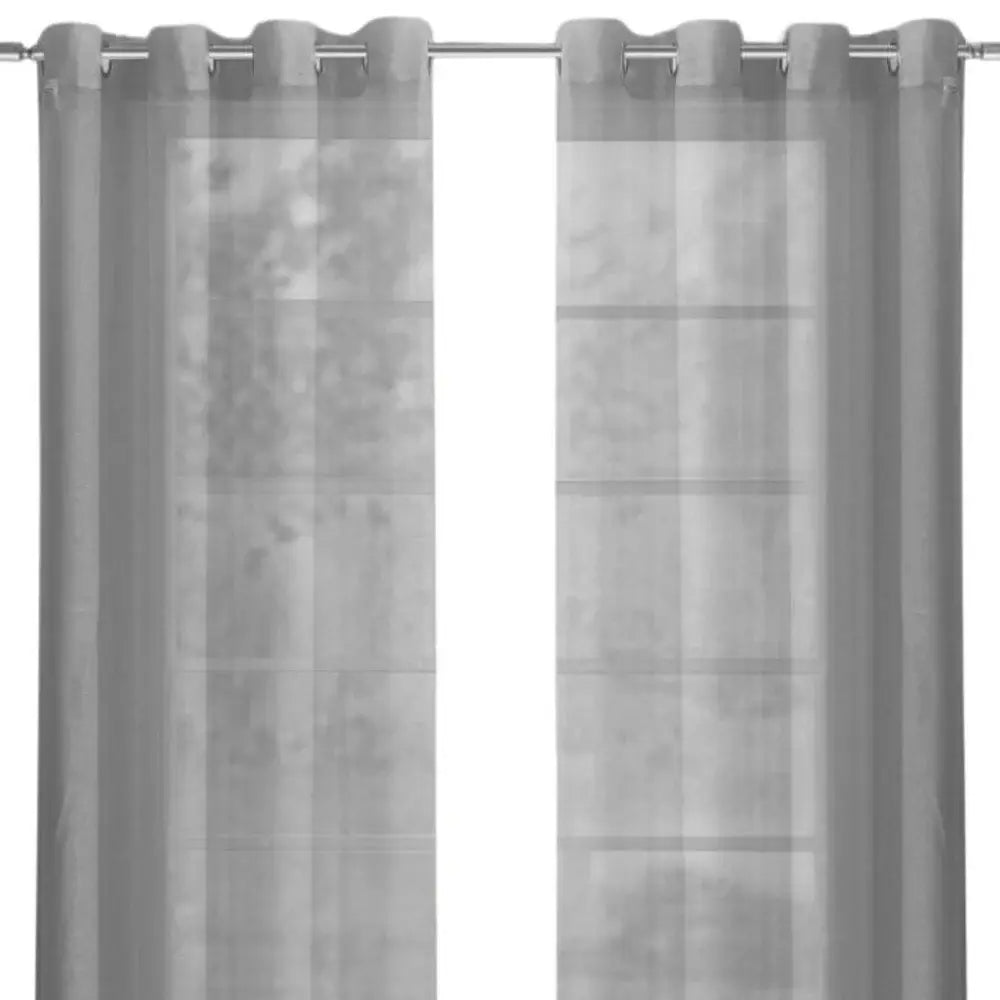 Set of Two 84" Silver Solid Modern Window Panels - Homeroots - Flyclothing LLC