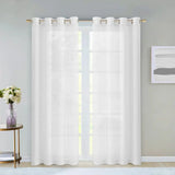 Set of Two 84" White Solid Modern Window Panels - Homeroots - Flyclothing LLC