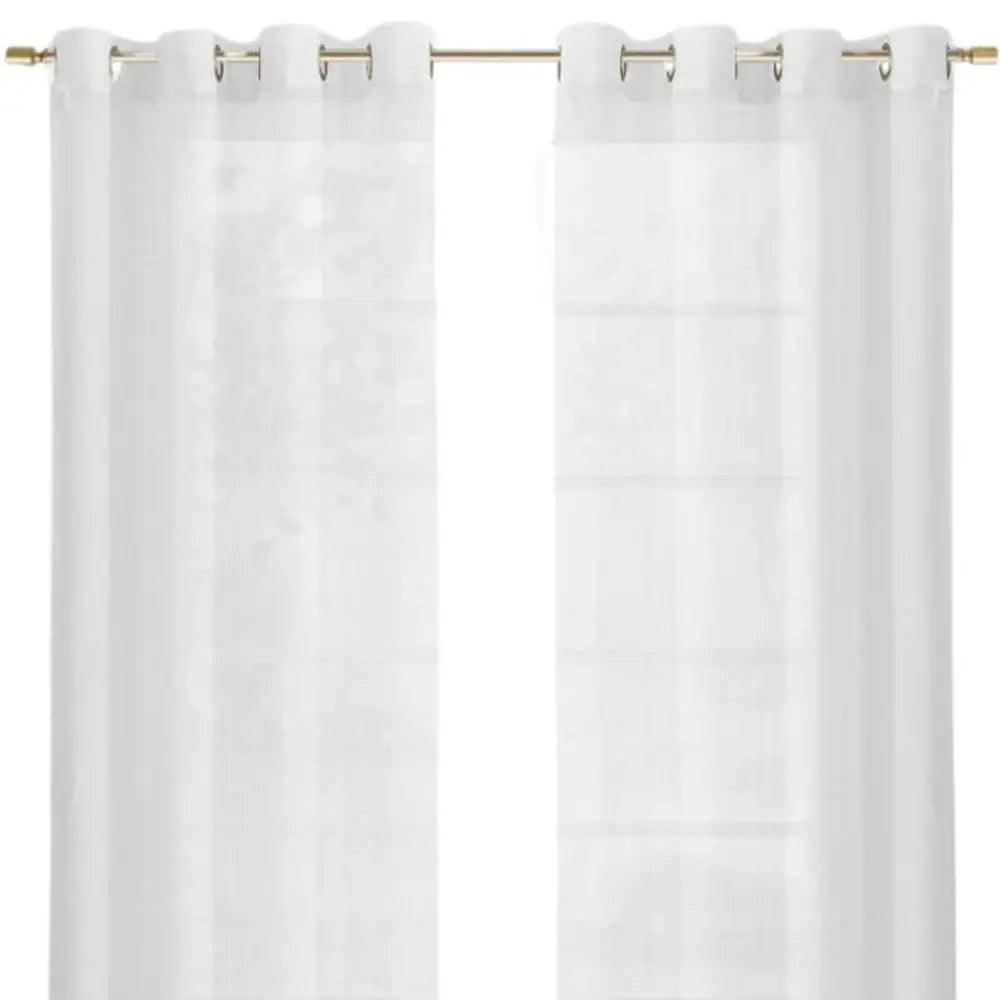 Set of Two 84" White Solid Modern Window Panels - Homeroots - Flyclothing LLC