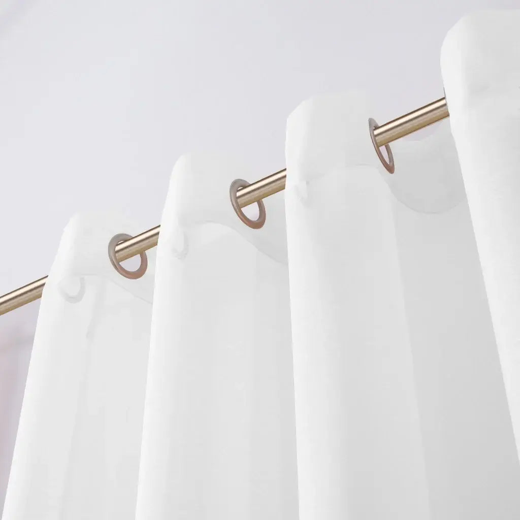 Set of Two 84" White Solid Modern Window Panels - Homeroots - Flyclothing LLC