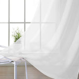 Set of Two 84" White Solid Modern Window Panels - Homeroots - Flyclothing LLC