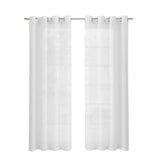 Set of Two 84" White Solid Modern Window Panels - Homeroots - Flyclothing LLC