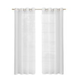 Set of Two 84"  White Solid Modern Window Panels