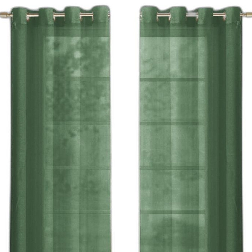 Set of Two 84" Sage Solid Modern Window Panels - Homeroots - Flyclothing LLC