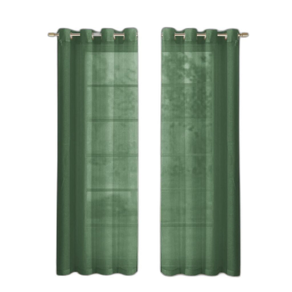 Set of Two 84" Sage Solid Modern Window Panels - Homeroots - Flyclothing LLC