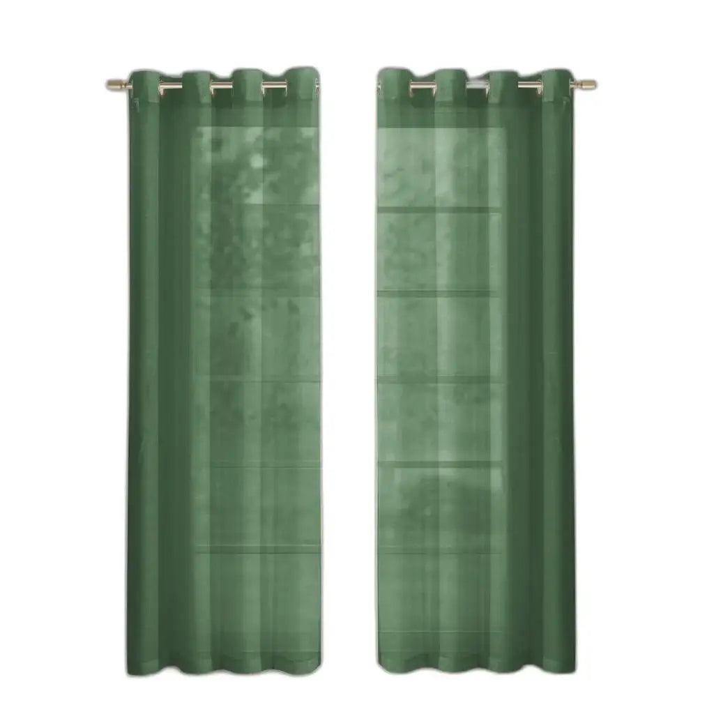 Set of Two 84" Sage Solid Modern Window Panels - Homeroots - Flyclothing LLC