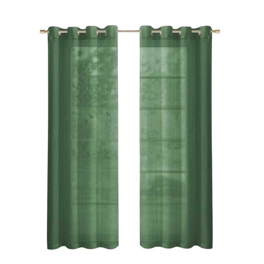Set of Two 84" Sage Solid Modern Window Panels - Homeroots - Flyclothing LLC