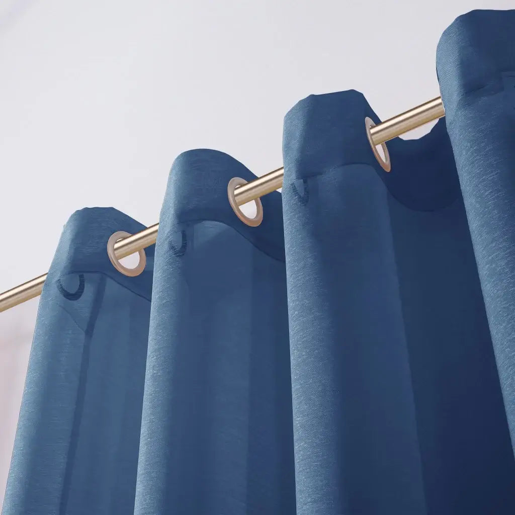 Set of Two 84" Blue Solid Modern Window Panels - Homeroots - Flyclothing LLC