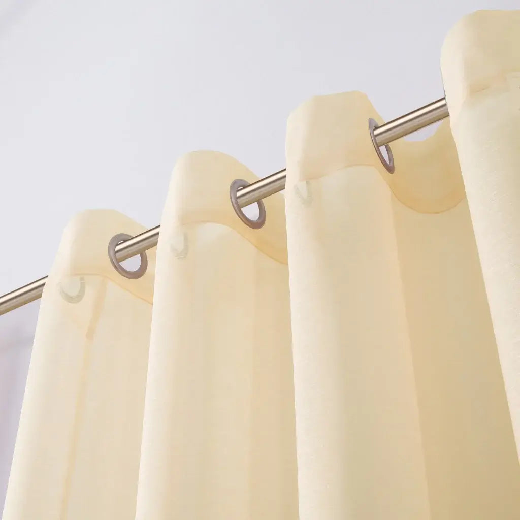 Set of Two 84" Beige Solid Modern Window Panels - Homeroots - Flyclothing LLC