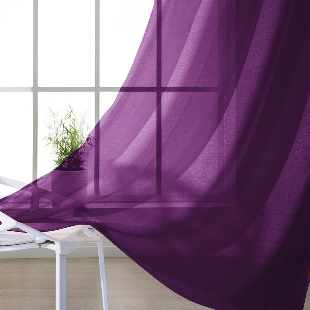 Set of Two 84" Purple Solid Modern Window Panels - Homeroots - Flyclothing LLC