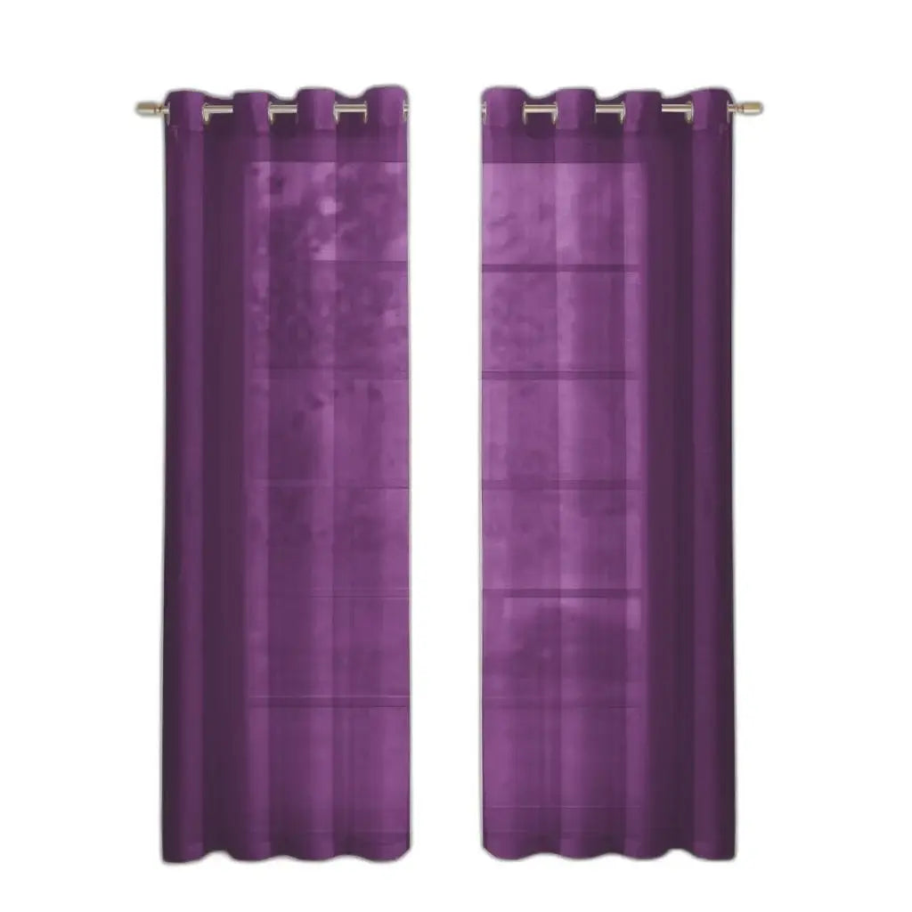 Set of Two 84" Purple Solid Modern Window Panels - Homeroots - Flyclothing LLC
