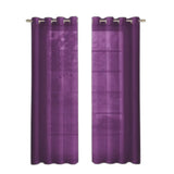 Set of Two 84" Purple Solid Modern Window Panels - Homeroots - Flyclothing LLC