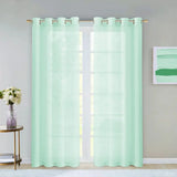 Set of Two 84" Aqua Solid Modern Window Panels - Homeroots - Flyclothing LLC