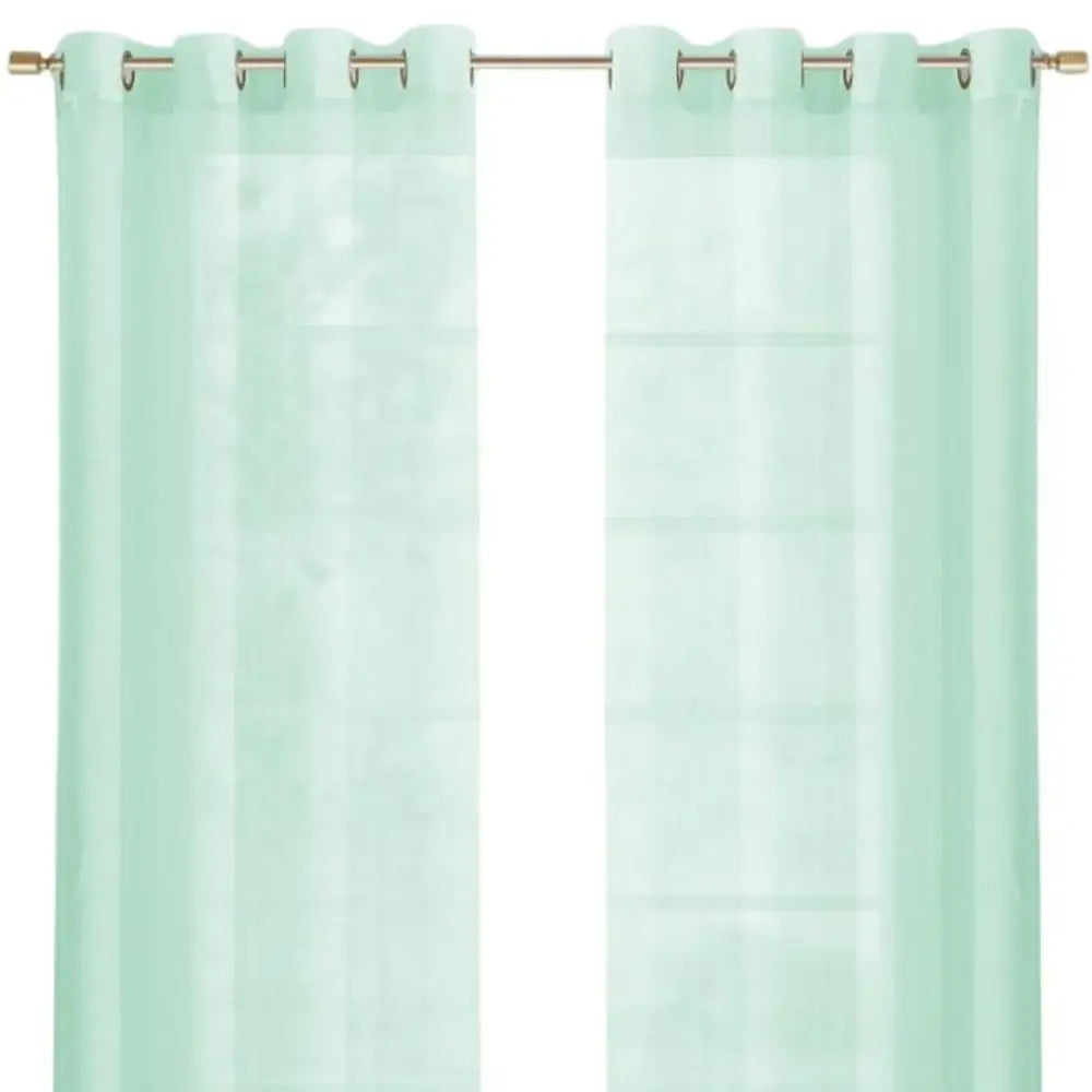Set of Two 84" Aqua Solid Modern Window Panels - Homeroots - Flyclothing LLC