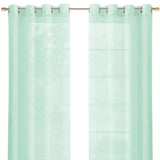 Set of Two 84" Aqua Solid Modern Window Panels - Homeroots - Flyclothing LLC