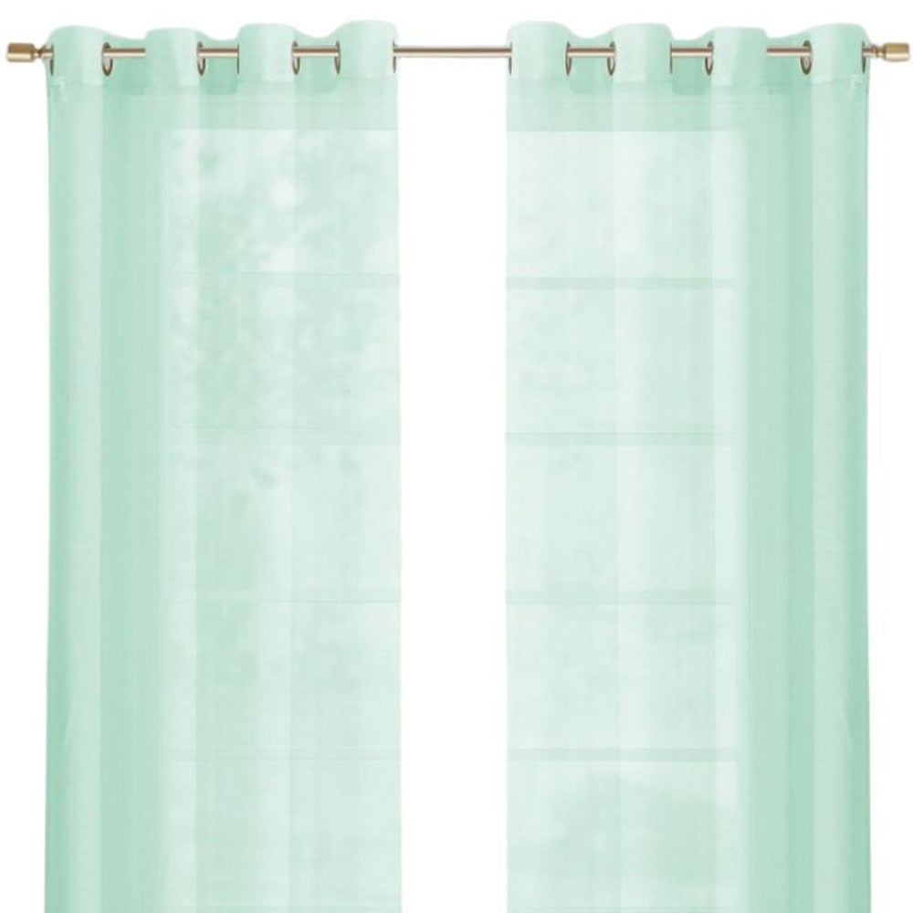 Set of Two 84" Aqua Solid Modern Window Panels - Homeroots - Flyclothing LLC
