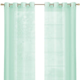 Set of Two 84"  Aqua Solid Modern Window Panels