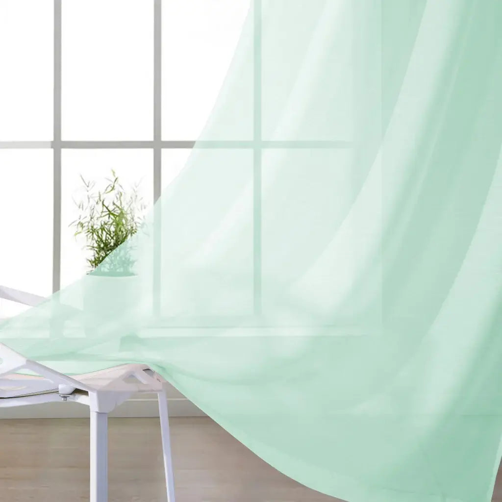 Set of Two 84" Aqua Solid Modern Window Panels - Homeroots - Flyclothing LLC