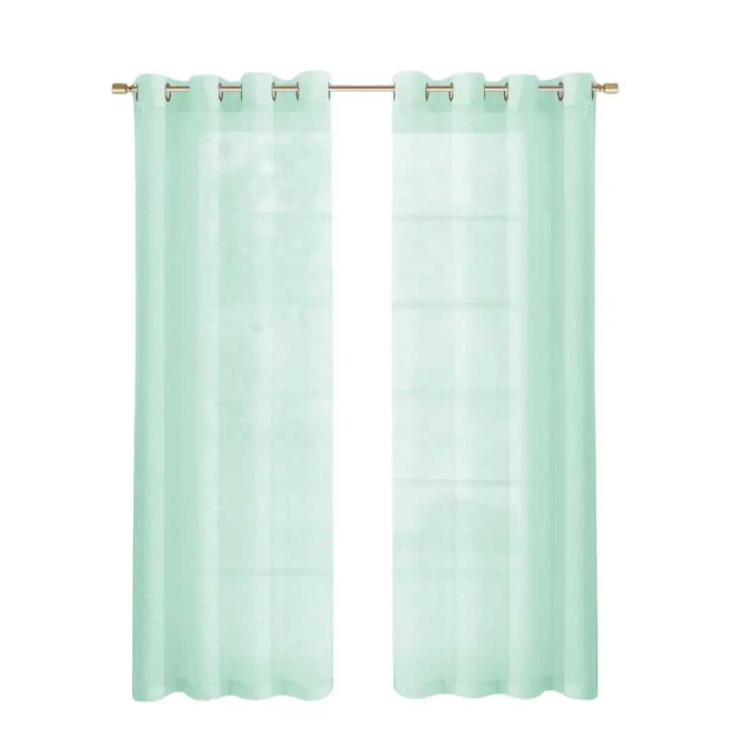 Set of Two 84" Aqua Solid Modern Window Panels - Homeroots - Flyclothing LLC