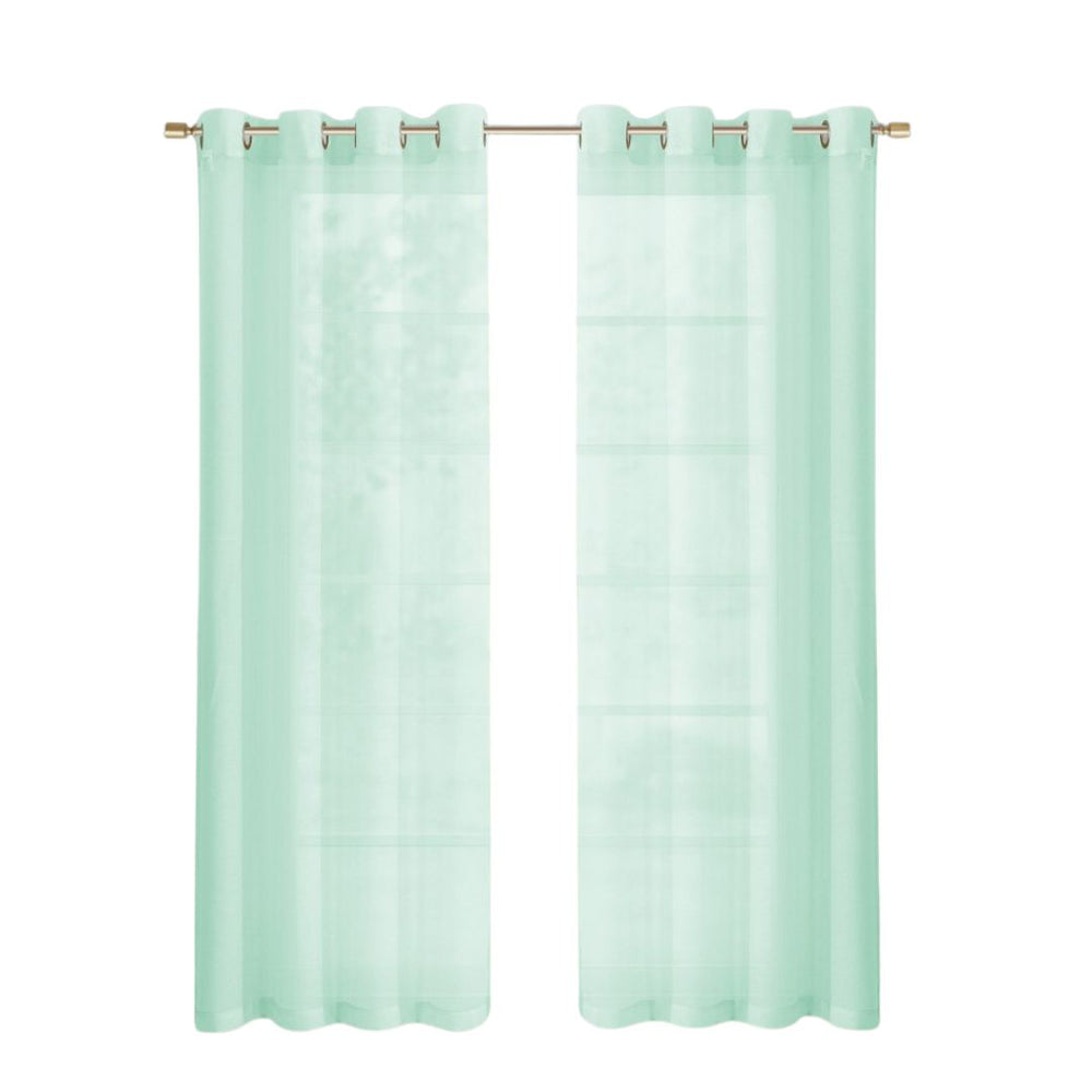 Set of Two 84" Aqua Solid Modern Window Panels - Homeroots - Flyclothing LLC