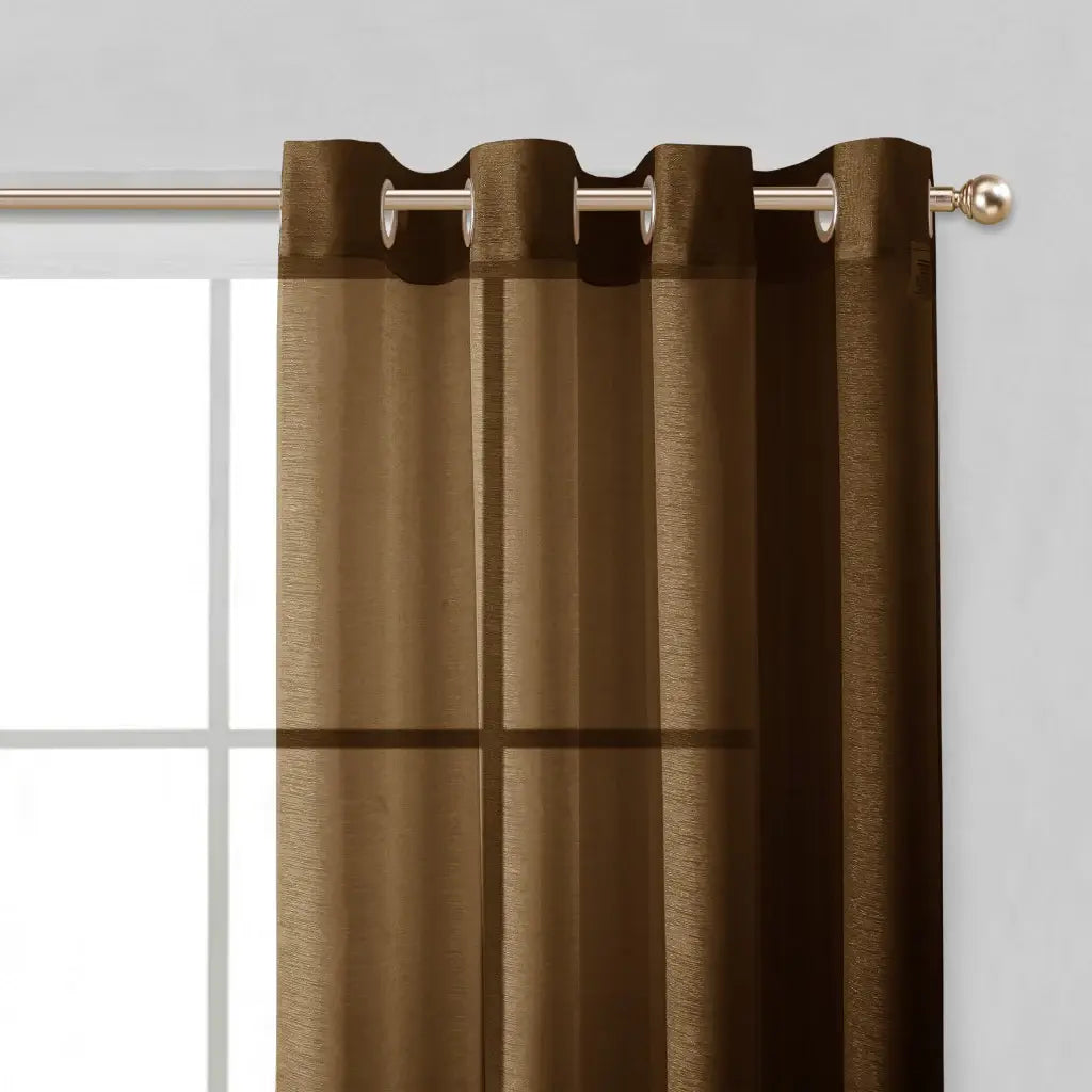 Set of Two 84" Chocolate Solid Modern Window Panels - Homeroots - Flyclothing LLC