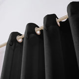Set of Two 84" Black Solid Modern Window Panels - Homeroots - Flyclothing LLC