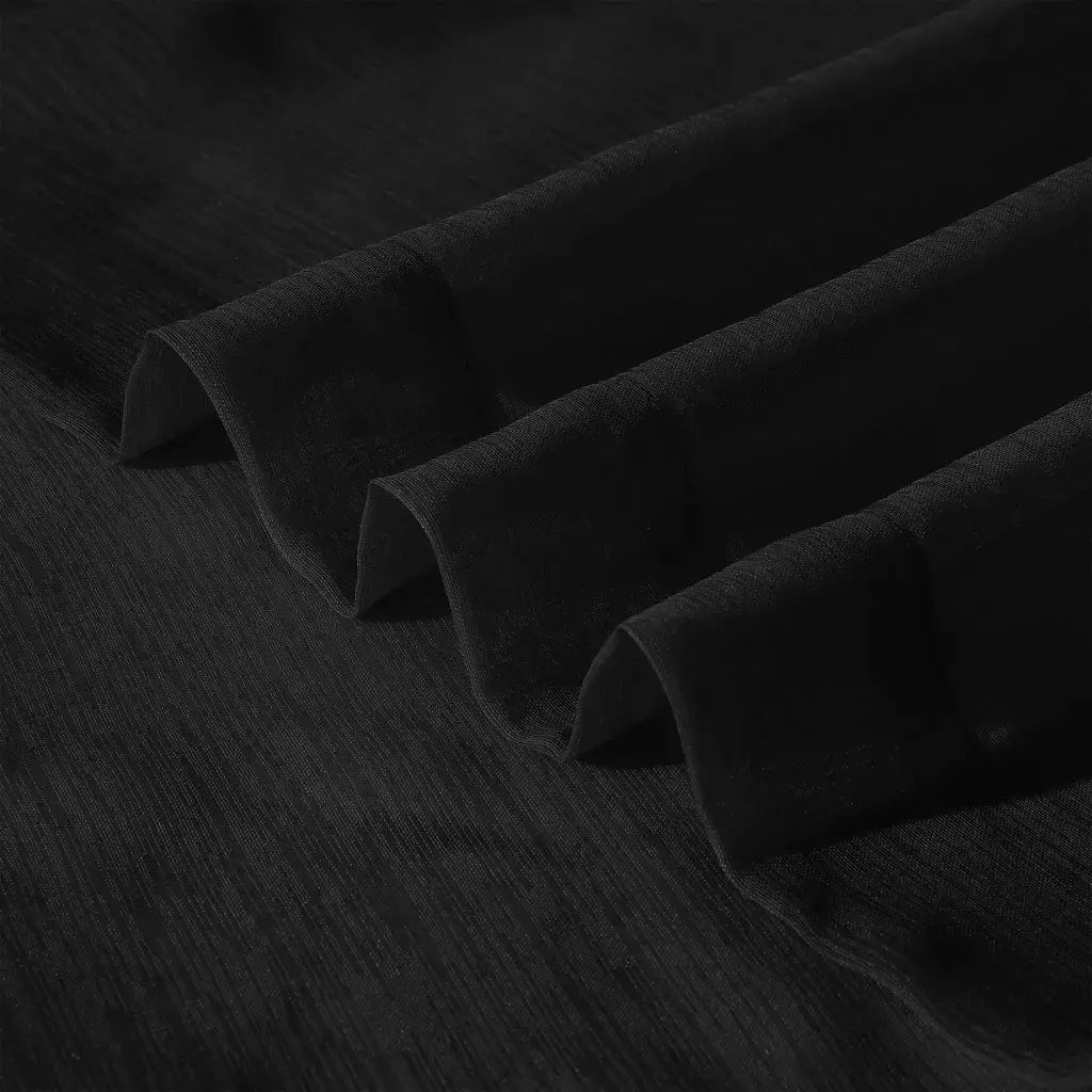 Set of Two 84" Black Solid Modern Window Panels - Homeroots - Flyclothing LLC