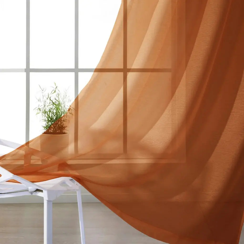 Set of Two 84" Rust Solid Modern Window Panels - Homeroots - Flyclothing LLC