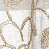 Set of Two 84" Tan Floral Embroidered Window Panels - Homeroots - Flyclothing LLC