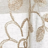 Set of Two 84" Tan Floral Embroidered Window Panels - Homeroots - Flyclothing LLC