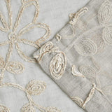 Set of Two 84" Tan Floral Embroidered Window Panels - Homeroots - Flyclothing LLC