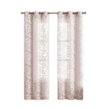 Set of Two 84" Blush Floral Embroidered Window Panels - Homeroots - Flyclothing LLC