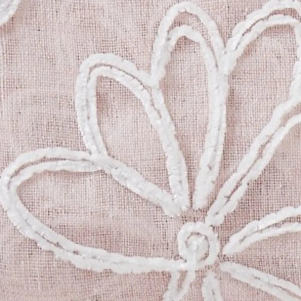 Set of Two 84" Blush Floral Embroidered Window Panels - Homeroots - Flyclothing LLC