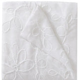 Set of Two 84" White Floral Embroidered Window Panels - Homeroots - Flyclothing LLC