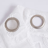 Set of Two 84" White Floral Embroidered Window Panels - Homeroots - Flyclothing LLC