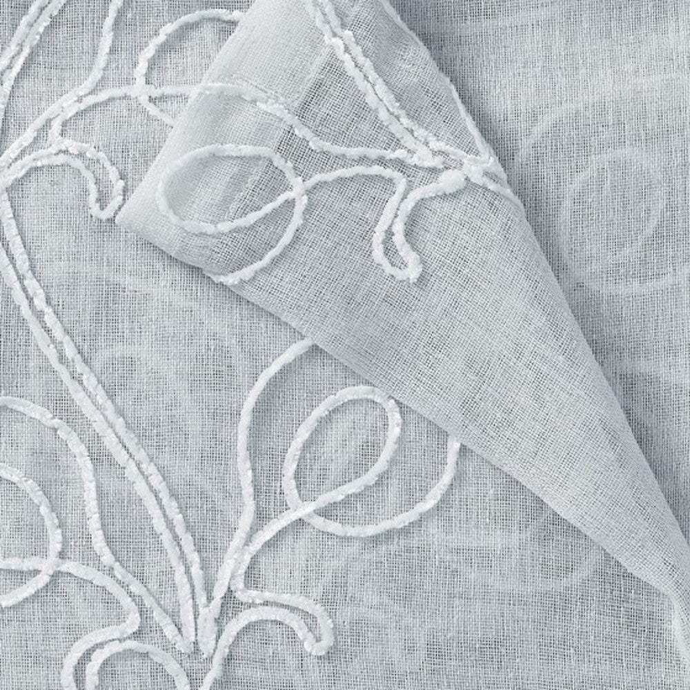 Set of Two 84" Silver Boho Embroidered Window Panels - Homeroots - Flyclothing LLC