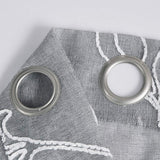 Set of Two 84" Silver Boho Embroidered Window Panels - Homeroots - Flyclothing LLC