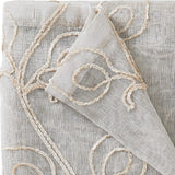 Set of Two 84" Beige Boho Embroidered Window Panels - Homeroots - Flyclothing LLC