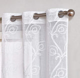 Set of Two 84" Blush Boho Embroidered Window Panels - Homeroots - Flyclothing LLC