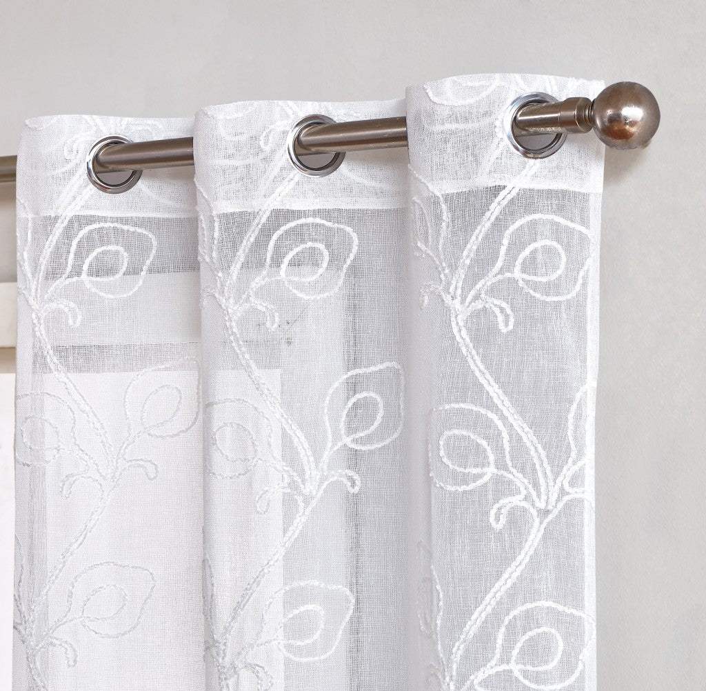 Set of Two 84" Blush Boho Embroidered Window Panels - Homeroots - Flyclothing LLC