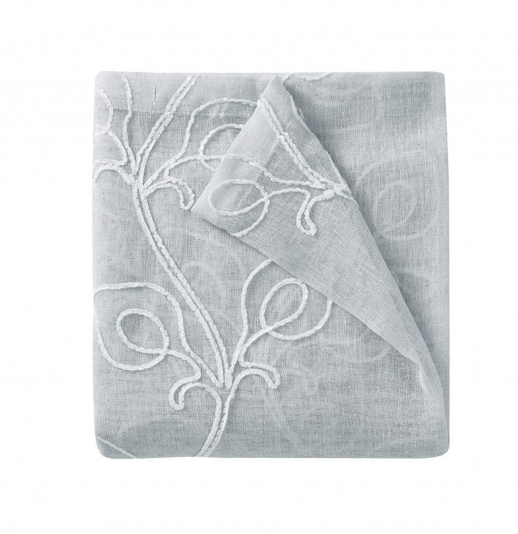 Set of Two 96" Silver Boho Embroidered Window Panels - Homeroots - Flyclothing LLC