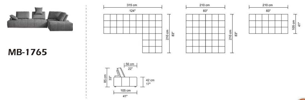 Gray Polyester Modular L Shaped Two Piece Sofa and Chaise Sectional And Toss Pillows - Homeroots - Flyclothing LLC